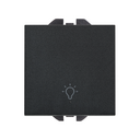 Push-button switch with light symbol 10A 230V~ and fast terminal connection system matt black Simon 270