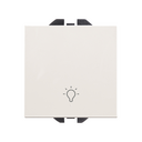 Push-button switch with light symbol 10A 230V~ and fast terminal connection system matt white Simon 270