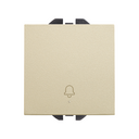 Push-button switch with bell symbol 10A 230V~ and fast terminal connection system champagne Simon 270
