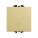 Push-button switch with bell symbol 10A 230V~ and fast terminal connection system bronze Simon 270