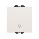 Push-button switch with bell symbol 10A 230V~ and fast terminal connection system matt white Simon 270