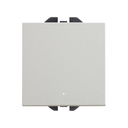 Neutral push-button switch 10A 230V~ with built-in light and fast terminal connection system aluminium Simon 270
