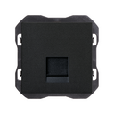 Flat voice and data cover with dust cover and 1 RJ45 connector matt black Simon 270