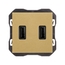 Chargeur USB double type A 3,1 A avec charge intelligente or Simon 270
