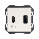 Dual USB Charger A+C 30W Power Delivery matt white Simon 270