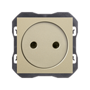 Two-pole socket outlet 16A 250 V~ with screw terminal connection system champagne Simon 270