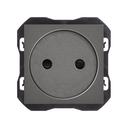 Two-pole socket outlet 16A 250 V~ with screw terminal connection system titanium Simon 270
