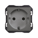 Schuko socket outlet 16A 250 V~ with screw terminal system titanium Simon 270