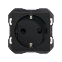 Schuko socket outlet 16A 250 V~ with screw terminal system matt black Simon 270