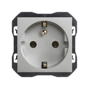 Prise 2P+T 16 A 250 V~ avec système de bornage à vissier aluminium Simon 270