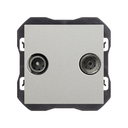 R/TV+SAT signal socket outlet single aluminium Simon 270