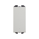 Single-pole push-button switch 10AX 230V~ with narrow rocker and fast terminal connection system aluminium Simon 270