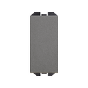 Single-pole push-button switch 10AX 230V~ with narrow rocker and fast terminal connection system titanium Simon 270