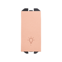 Push-button switch with light symbol 10A 230V~ slender rocker and fast terminal connection system copper Simon 270