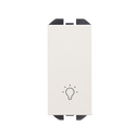 Push-button switch with light symbol 10A 230V~ slender rocker and fast terminal connection system matt white Simon 270