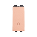 Push-button switch with bell symbol 10AX 230V~ slender rocker and fast terminal connection system copper Simon 270