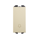 Push-button switch with bell symbol 10AX 230V~ slender rocker and fast terminal connection system champagne Simon 270