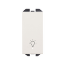 Neutral push-button switch 10AX 230V~ with slender rocker, built-in light and fast terminal connection system matt white Simon 270