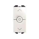 Interruptor para persianas 230V~ de tecla estrecha con 3 posiciones: subida, bajada y paro blanco Simon 270