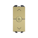 Blinds switch 230V~ with narrow rocker and 3 positions: up, down and stop bronze Simon 270