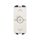 Interruptor para persianas 230V~ de tecla estrecha con 3 posiciones: subida, bajada y paro blanco mate Simon 270
