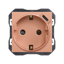 Base schuko 16 A 250V~ con cargador USB C 10,5W cobre Simon 270