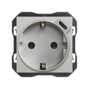 Schuko socket 16 A 250V~ with C USB charger 10,5W aluminium Simon 270