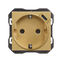 Base schuko 16 A 250V~ con cargador USB C 10,5W oro Simon 270