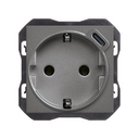 Schuko socket 16 A 250V~ with C USB charger 10,5W titanium Simon 270