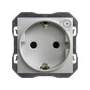 Schuko socket outlet Simon iO 16A 230 V~ with screw terminal system aluminium Simon 270