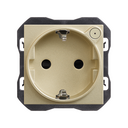 Schuko socket outlet Simon iO 16A 230 V~ with screw terminal system champagne Simon 270