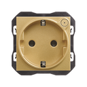Schuko socket outlet Simon iO 16A 230 V~ with screw terminal system gold Simon 270