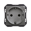 Schuko socket outlet Simon iO 16A 230 V~ with screw terminal system titanium Simon 270