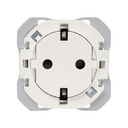 Clean Schuko socket outlet with screw terminal system matt white Simon 270
