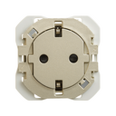 Clean Schuko socket outlet with screw terminal system champagne Simon 270