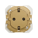 Clean Schuko socket outlet with screw terminal system gold Simon 270