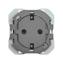 Clean Schuko socket outlet with screw terminal system titanium Simon 270