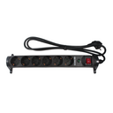 BASE MÚLTIPLE GIRATORIA 6 TOMAS 16A 250V~ NEGRA CON INDICADOR DE PROTECCIÓN Y 1,5M CABLE H05VV-F 3G1,5MM² SIMON BRICO