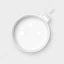 Cover french socket with C USB charger matt white Simon 100