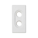 Trim plate for 2 RCA connectors (stereo audio) for 1 element white Simon K45
