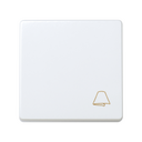 Push-button switch with bell symbol 10A 250V~ and fast terminal connection system white Simon 27 Play