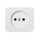Cover with safety device for two-pole socket outlet white Simon 75