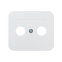 Placa para tomadas indutivas de R-TV+SAT branco Simon 75