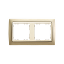 Frame for 2 elements matt champagne interior ivory Simon 82