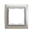 Marco para 1 elemento aluminio mate interior aluminio Simon 82