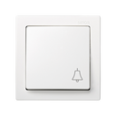 Monoblock push button with bell symbol 10A 250V~ and screw terminal connection system white Simon 73 Loft
