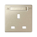 Cover with safety device for British socket outlet with switch champagne Simon 82