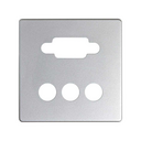 Plate for VGA + 3 RCA connectors aluminium Simon 82