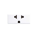 Toma de corriente euroamericana 2P+T 15A 127-120V~ blanco Simon 82