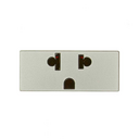Toma de corriente euroamericana 2P+T 15A 127-120V~ aluminio Simon 82